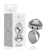 Intense -Analplug Metall Aluminium weiß Herz Größe