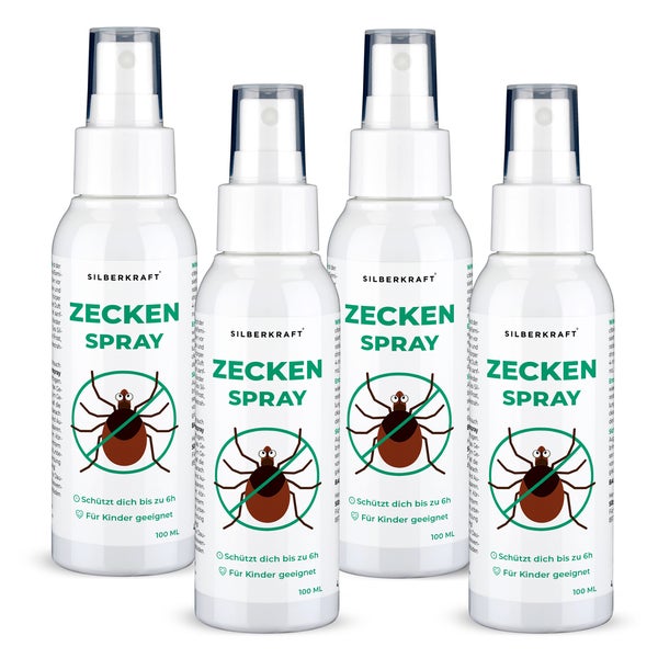 Silberkraft Zeckenspray Zeckenschutz 4 x 100 ml 400 ml