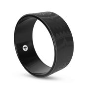 bodhi Yoga Wheel SAMSARA schwarz mit Mandala, Kautschuk/PU 1 St