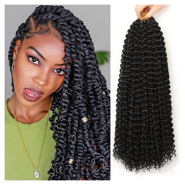 Extensions Crochet Braids Faux Locs 18 Zoll 1B 6Packs Econom 1 St