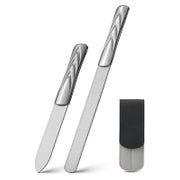 FVION Nagelfeile Edelstahl Profi Doppelseitig Ledertasche Fe 1 St