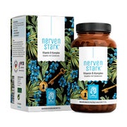 Vitamin B Komplex hochdosiert - Alle 8 B Vitamine mit 3 Cofaktoren - NERVENSTARK - 120 vegane Kapseln - NATURTREU® 120 St