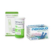 Gcare LIPID Gesamtcholesterin Teststeifen 10 St + 100 Lanz 10 St