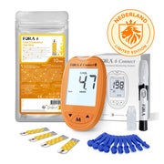 FORA 6 Connect Cholesterinmessgerät – Sonderausgabe (Orange) – mg/dl + 10 Teststreifen 1 St
