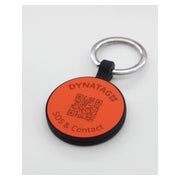 Tiermarke Silikon Orange mit QR-Code und Online-Profil 1 St