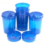 Medi-Inn Schnabelbecher 250 ml Praktisches Set: 5 Unterteile mit 10 Deckeln blau 1 St