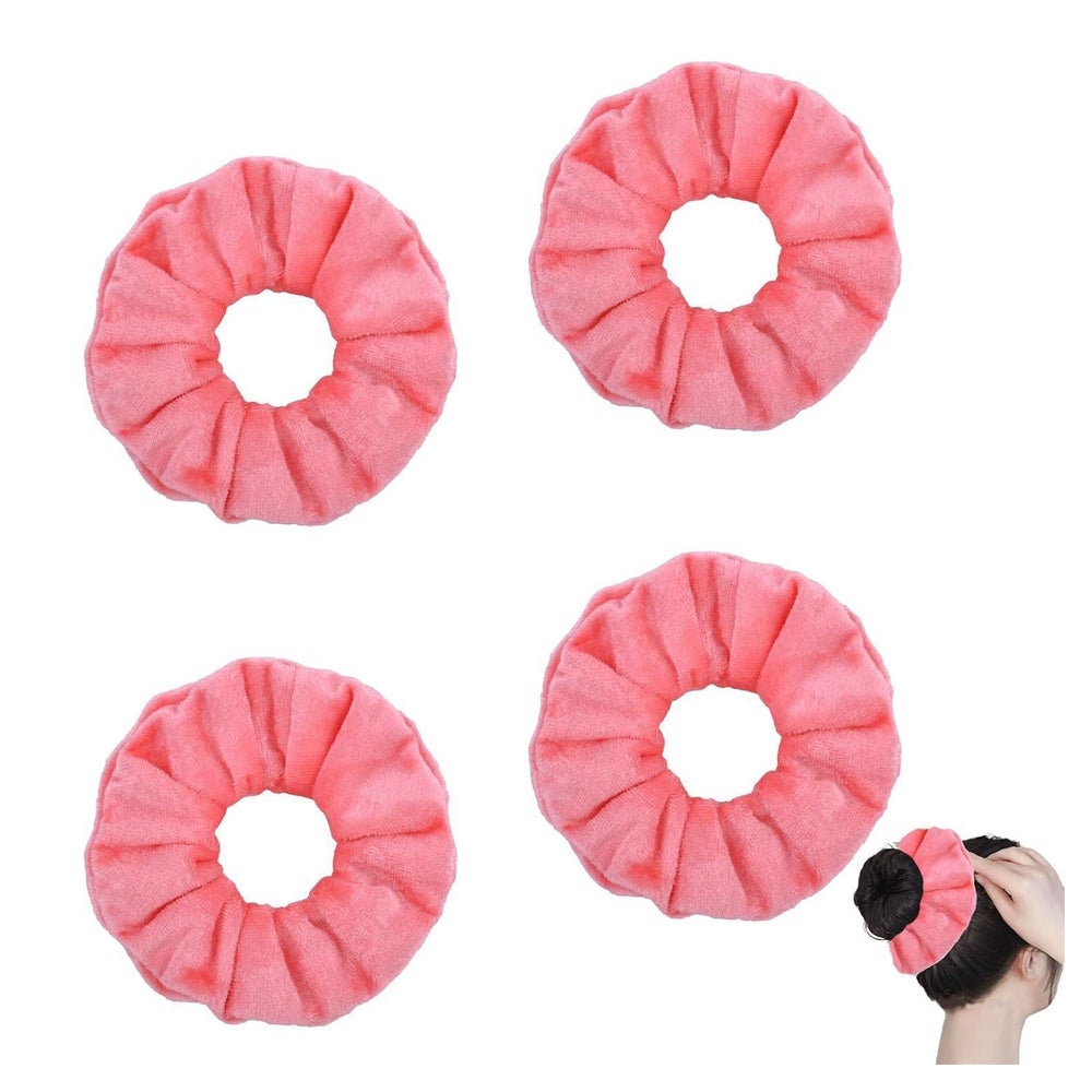 Haargummis Scrunchies Samt Damen Rosa 1 St