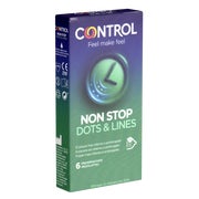 Produktabbildung: Non Stop – 6 gerippte und genoppte Kondome mit Benzocain (6 Kondome) 6 St