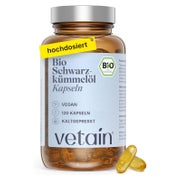 VETAIN Bio Schwarzkümmelöl Kapseln - kaltgepresst - vegan 120 St