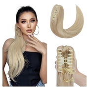 Pferdeschwanz Echthaar Remy Ponytail Klammer Zopf 40cm #60 P 1 St