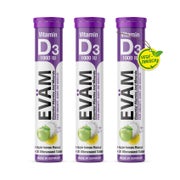 EVÄM Vitamin D3 1000 I.E. Brausetabletten 3er Pack 60 St