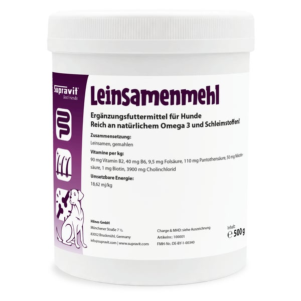 Supravit Leinsamenmehl für Hunde 0,5 kg