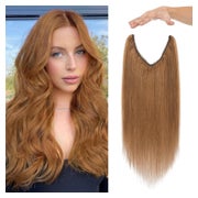 Extensions Flip In Echthaar Wire Fish Line Clips 45cm-65g 06 1 St