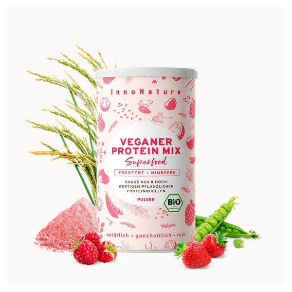 InnoNature Erdbeere + Himbeere Protein Mix 450 g