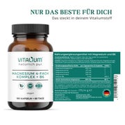 meinVitalium - Magnesium 4-fach Komplex + B6 Kapseln 180 St