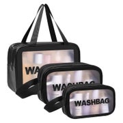 Transparente Kulturtasche Damen wasserdicht Organizer 4er-Se 1 St