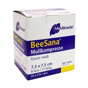 Meditrade BeeSana Mullkompresse steril, 8-fach, 7,5 x 7,5 cm, 25 x 2 Stk 25 P