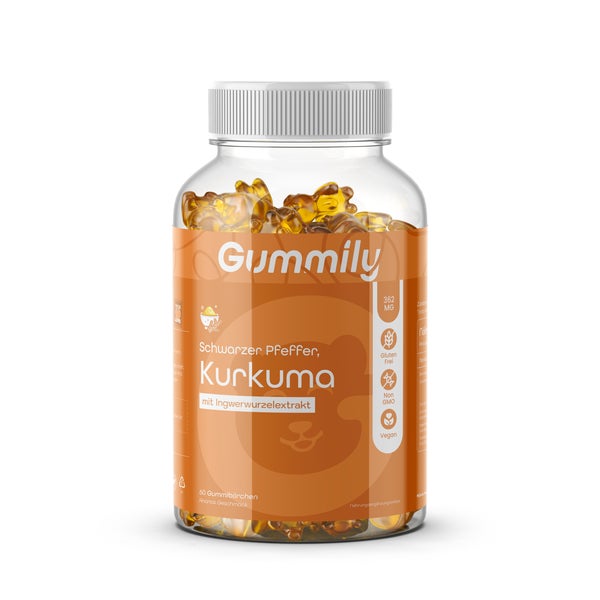 Kurkuma Extrakt + Ingwer & Piperin Schwarzer Pfeffer 60 St