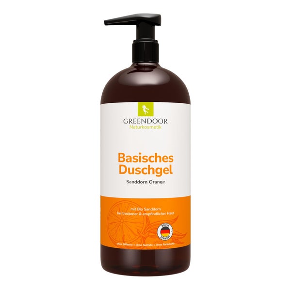 GREENDOOR Basisches Duschgel XL Sanddorn Orange 500 ml