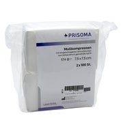 Mullkompressen Prisoma 7,5x7,5 cm unster 2X100 St