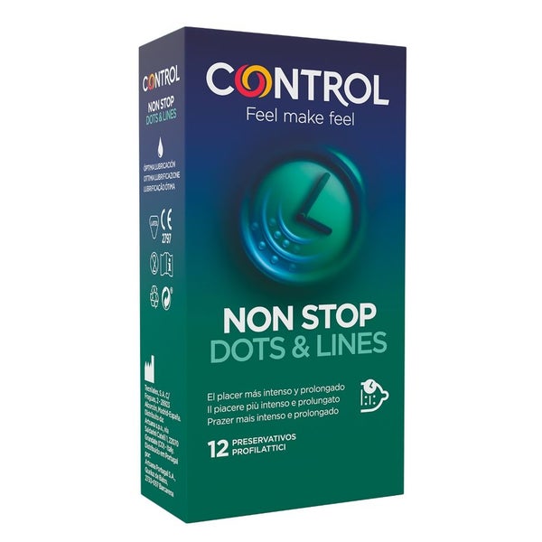 Non Stop 12 Kondome verlängertes Vergnügen, Noppen & Rippen (12 Kondome) 12 St