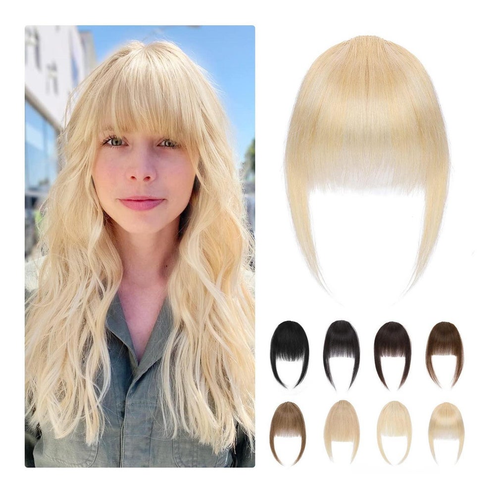 Pony Haarteil Clip in Echthaar Fringe Comic-Pony 9g 613 Blon 1 St