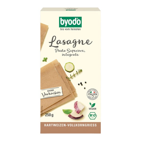 BYODO Lasagneplatten Vollkorn integrale 250 g
