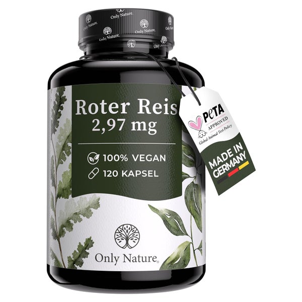 Only Nature Roter Reis 600 mg – 120 Kapseln 120 St