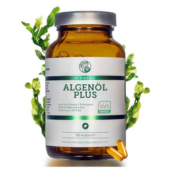 QIDOSHA Algenöl Plus mit Omega 3 und Vitaminen D & K 90 St