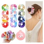 12 Stück Mädchen Scrunchies Samt Haargummis Set Tie-dye Haar 1 St