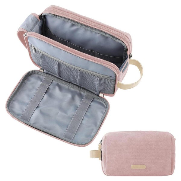 Kulturtasche Herren Reise Doppelreißverschluss 5L Rosa M Ros 1 St