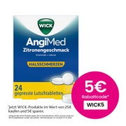 Produktabbildung: Wick Angimed Zitronengeschmack 5 Mg/1 Mg Lutschtabletten 24 St