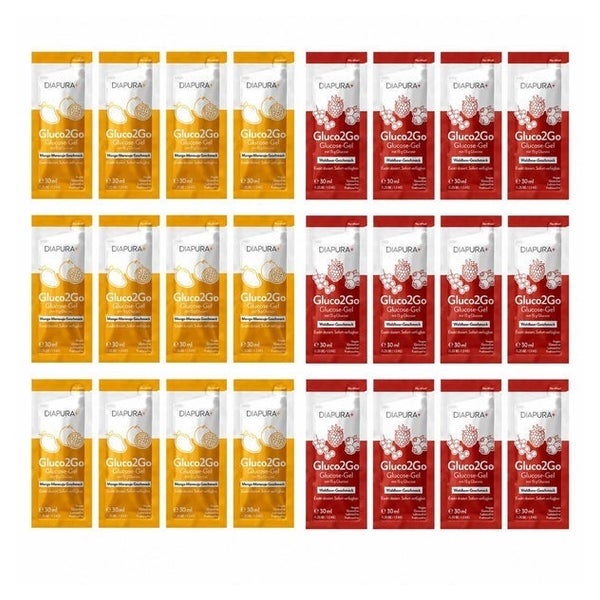 DIAPURA Gluco2Go MIX Waldbeere & Mango-Maracuja, Glucose-Gel 360 ml