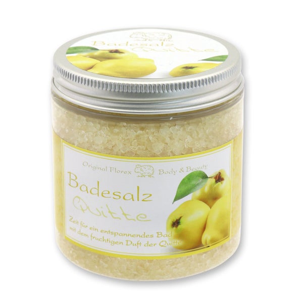 Badesalz Quitte Glas mit Bio Schafmilch 300 g