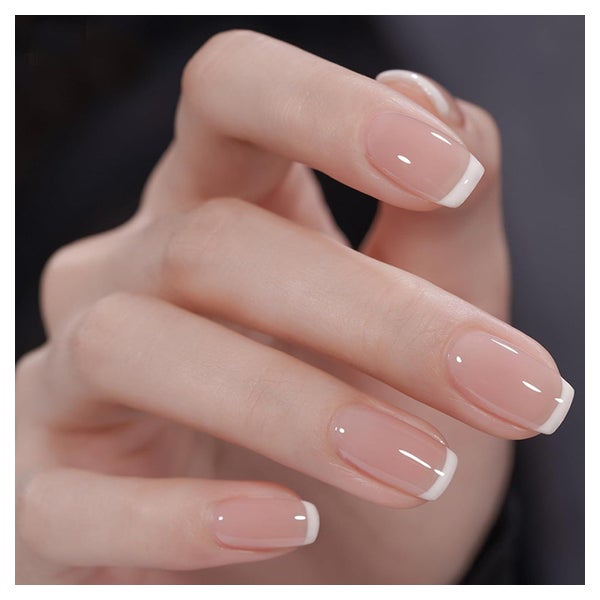 Klebenägel 24 Stück Acryl französisch Damen Nagelkunst White 1 St