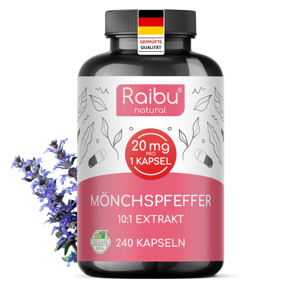 Mönchspfeffer Kapseln, 20 mg pro Kapsel, Hochdosiert - RAIBU 240 St