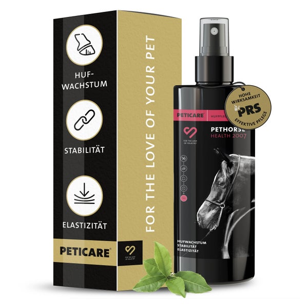 Peticare Huf-Öl für Pferde fördert nachhaltig Hufwachstum & Elastizität am Huf 250 ml