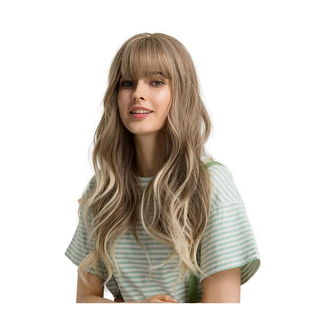 Perücken 24 Zoll Locken Haar Synthetik Pony Frauen Blond 1 St