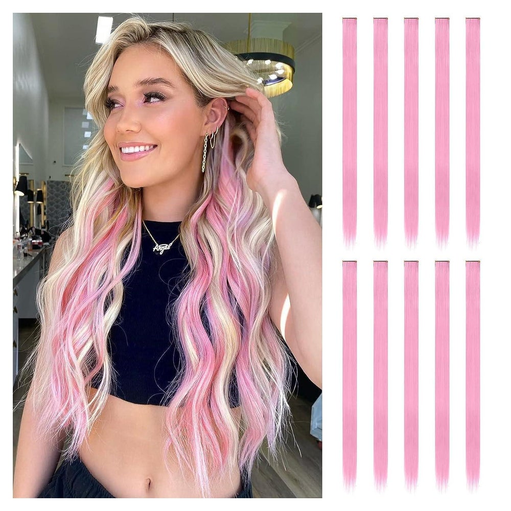 Haarverlängerung Clip in Synthetik Damen 55 cm Highlight Ros 1 St