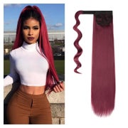 Pferdeschwanz Extensions Clip in Synthetik Haare Zopf 55 cm 1 St