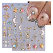 Nagelsticker Mondstern 3D stereoskopisch selbstklebend 4 Bla 1 St