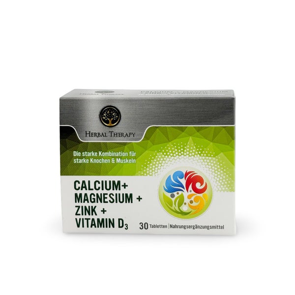 Herbal Therapy Kalzium (160 mg) + Mg (150 mg) + Zink (5 mg) + Vitamin D3 (μG) 30 St