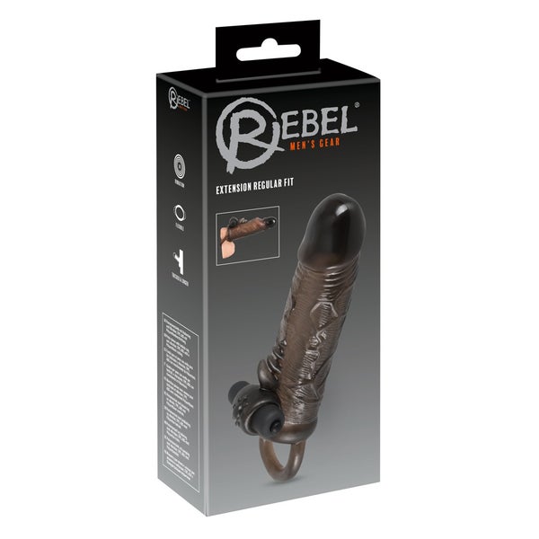 Rebel - Penishülle mit Hodenring und Vibrobullet 1 St