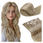 Extensions Clip in Echthaar Blond Glatt 60cm-7PCS 4.1#16 22 1 St