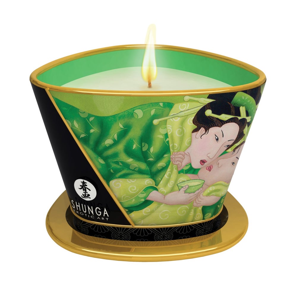 Shunga Erotic Art - Massagekerze "Green Tea" 170 ml