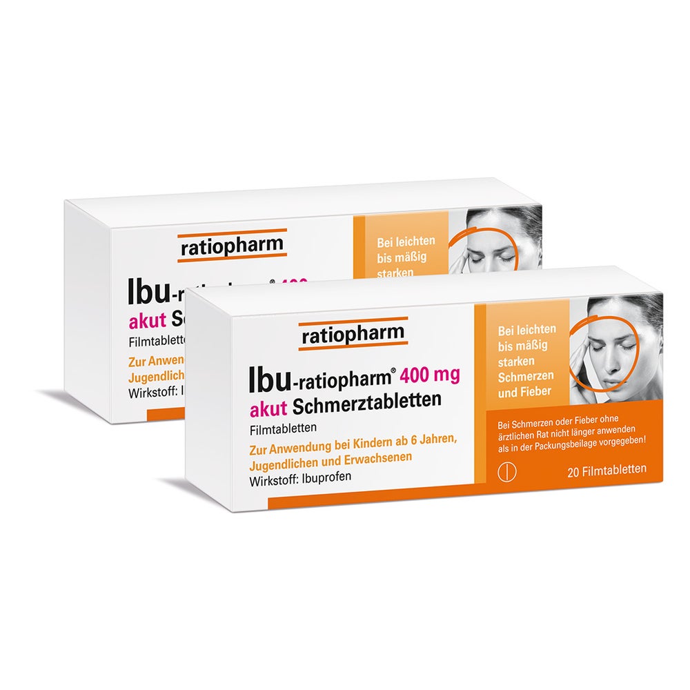Ibu ratiopharm 400mg akut Dopplpack 2X20 St