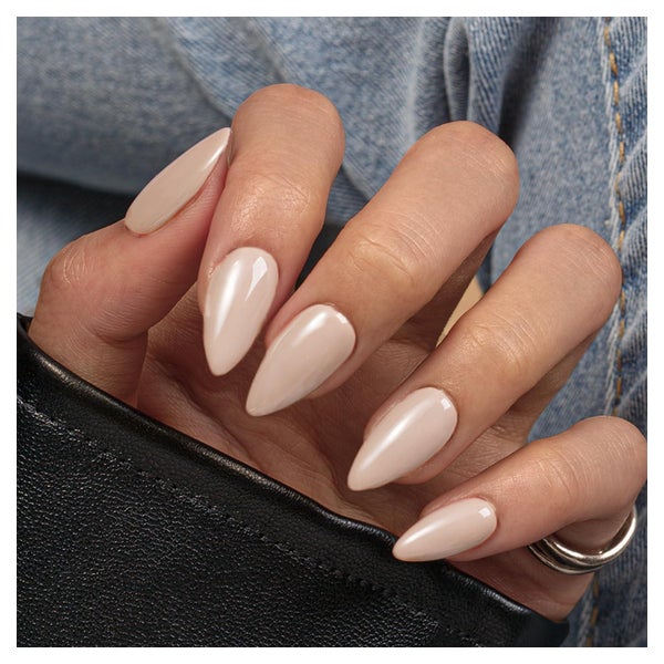 Künstliche Nägel Press On Softgel Almond Hellgrau Set 24 Tau 1 St