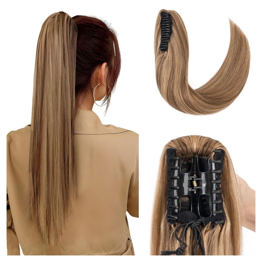 Haarverlängerung Zopf Echthaar Ponytail Remy 50cm #4 27 Bala 1 St