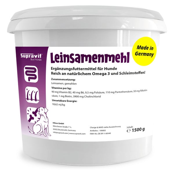 Supravit Leinsamenmehl für Hunde 1,5 kg