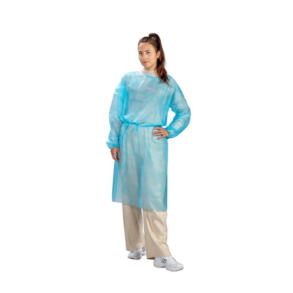 Medi-Inn PP-Besucherkittel, zum Binden, 115 x 137 cm, blau 100 St